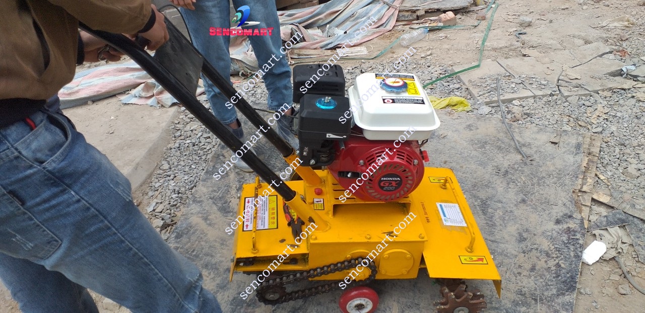 Máy băm nền bê tông, máy đánh sỉ nền bê tông chạy xăng 4 thì GX200