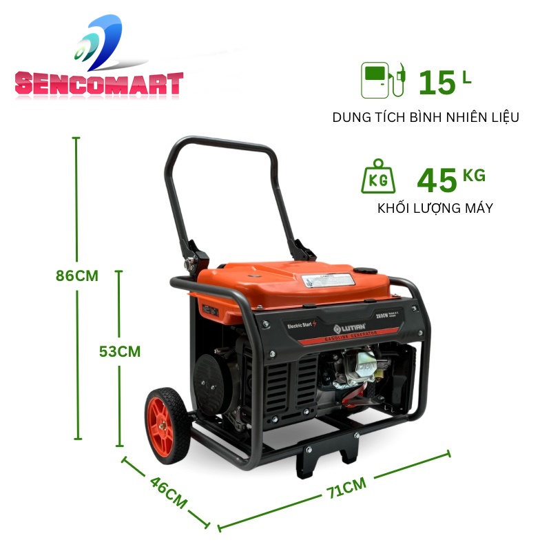 Máy phát điện Lutian LT5990E đề nổ chính hãng