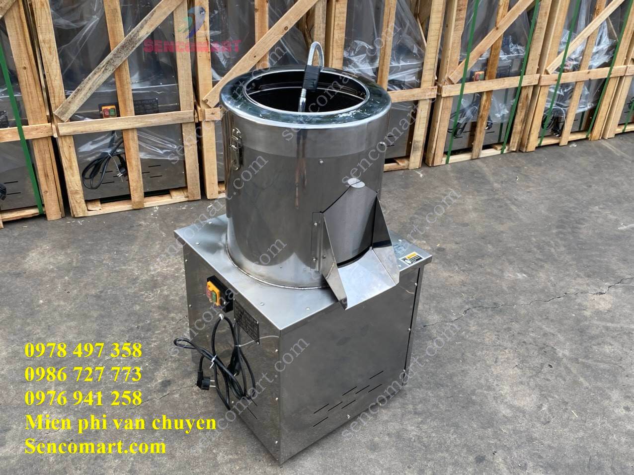 Máy gọt vỏ tắc, gọt vỏ sấu khoai tây siêu nhanh. Dùng điện 220v, bảo hành 12 tháng