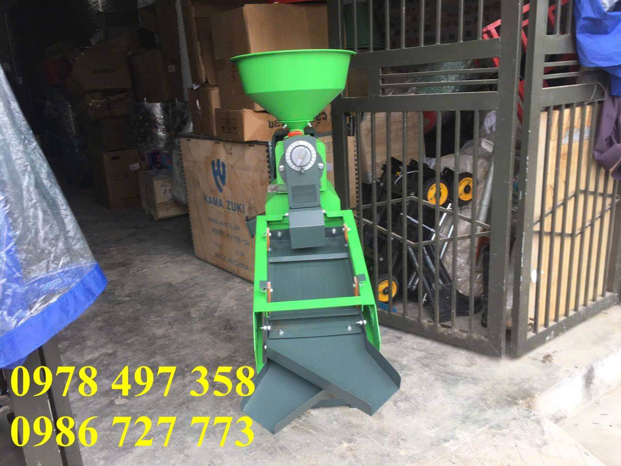 Máy xát gạo gia đình Hoàng Anh 6666 có lọc sạn dài