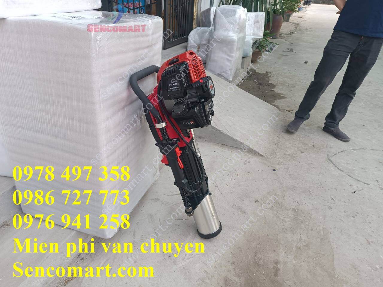 Máy đóng cọc, đóng cọc bê tông cọc tre hàng rào làm móng nhà