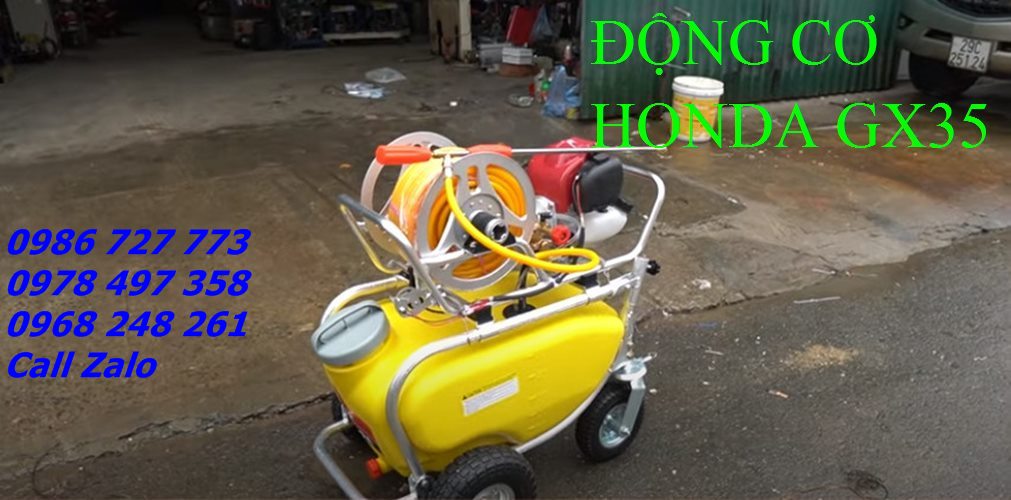 Máy Phun Thuốc Xe Đẩy 4 Thì Kamura 100L Hàng Nhập