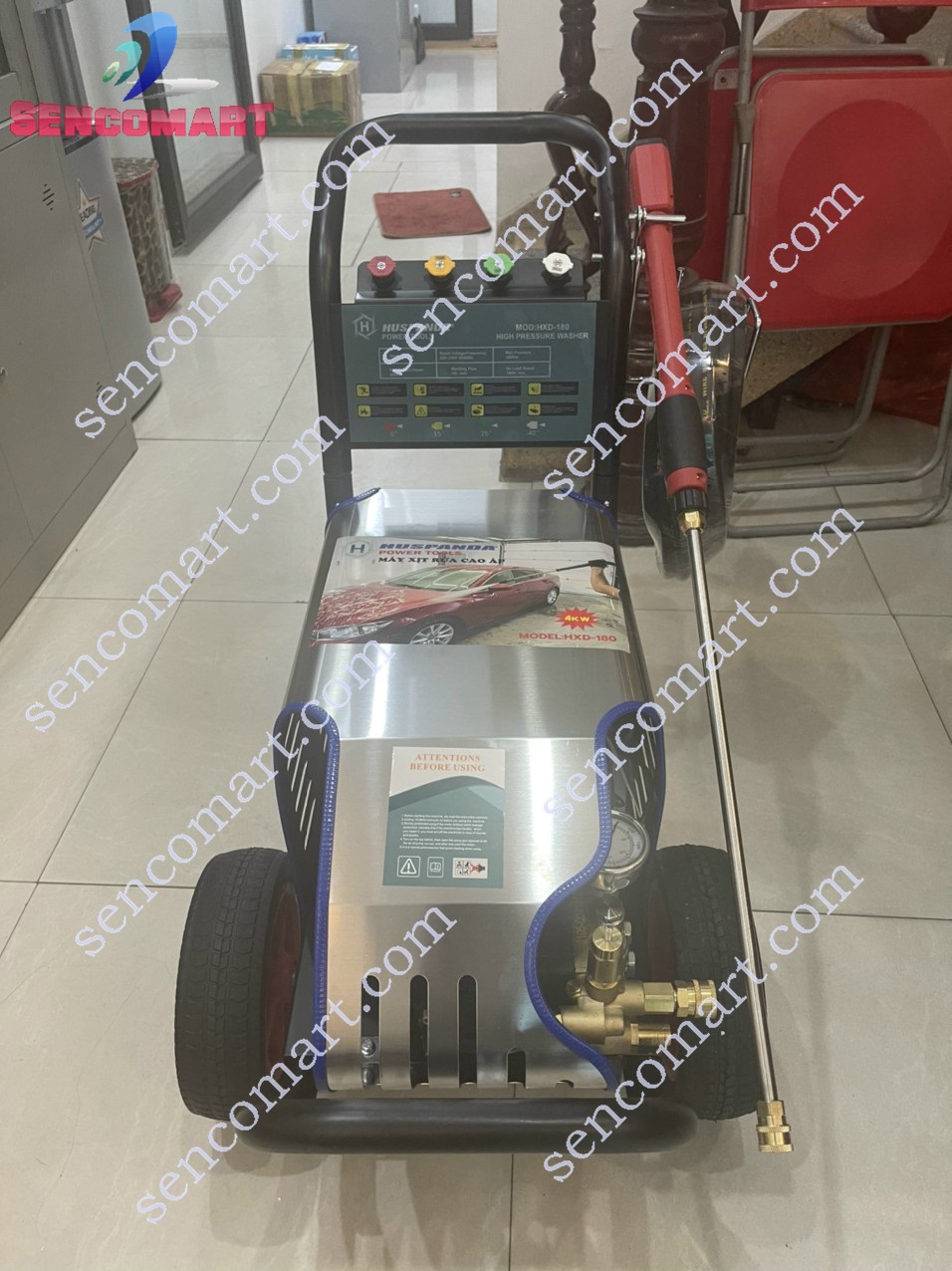 Máy Rửa Xe Áp Lực Cao 3Kw Huspanda HXD 160