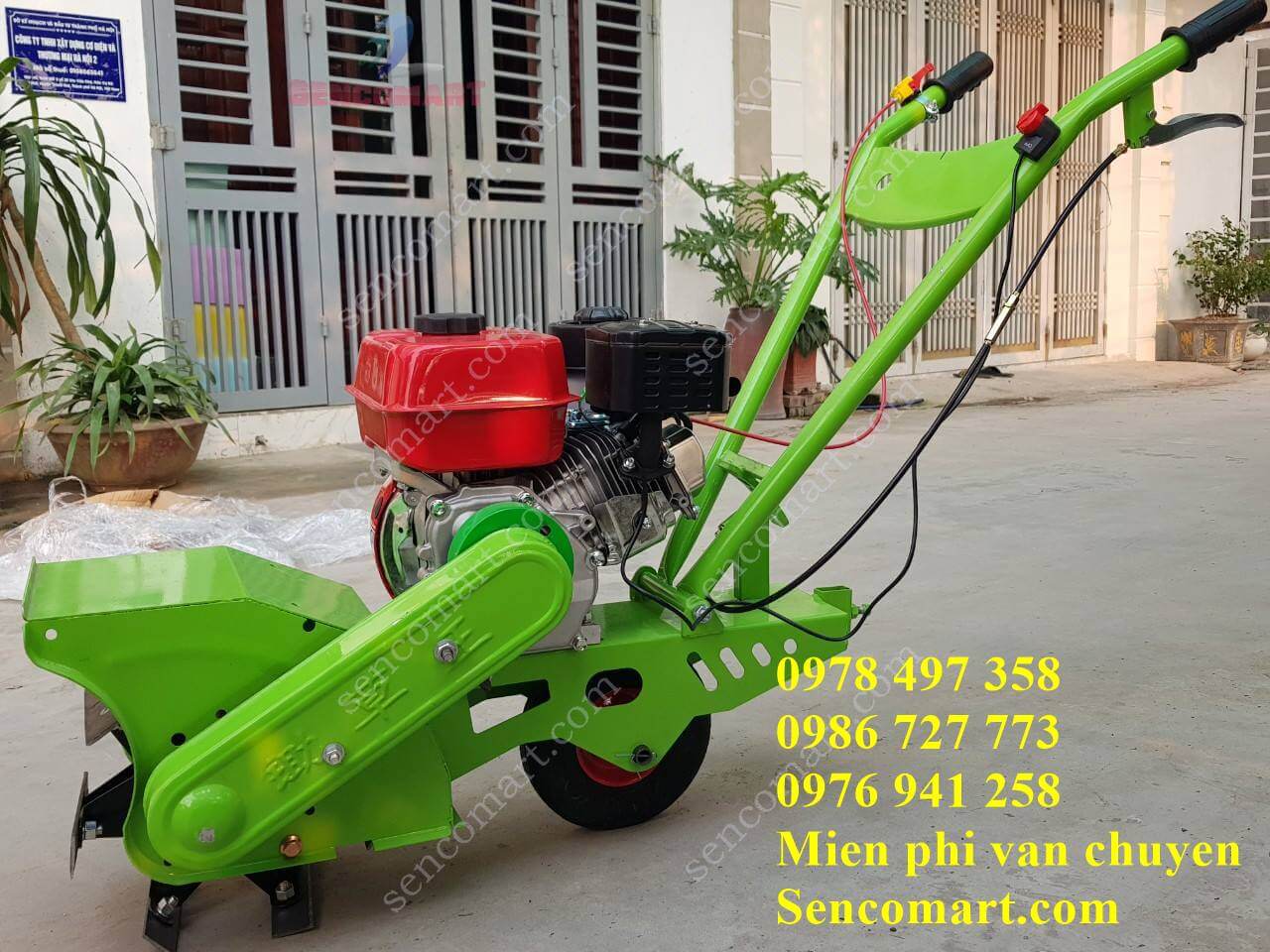 Máy vun gốc ngô lạc, động cơ công nghệ Nhật, 6HP