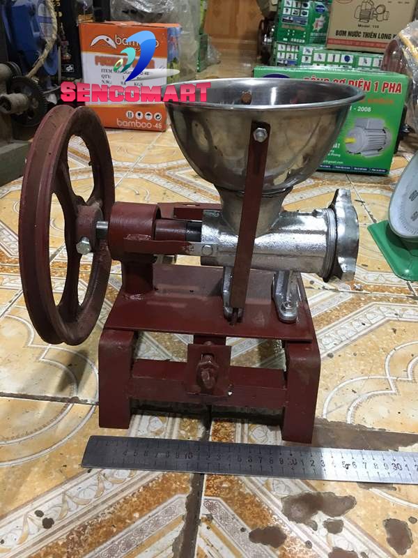 Máy xay xương sụn, xay cổ gà, xay thịt, xay cua, xay ốc cối gang 22 không motor