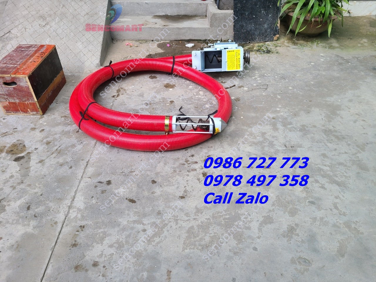 Máy hút ngô thóc dài 12m đường kính ống tự chọn