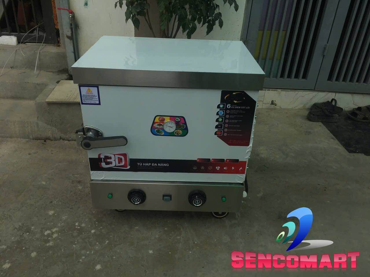 Tủ Cơm Công Nghiệp 4 Khay Điện Gas và Hẹn Giờ – Nấu Cơm Tiện Lợi