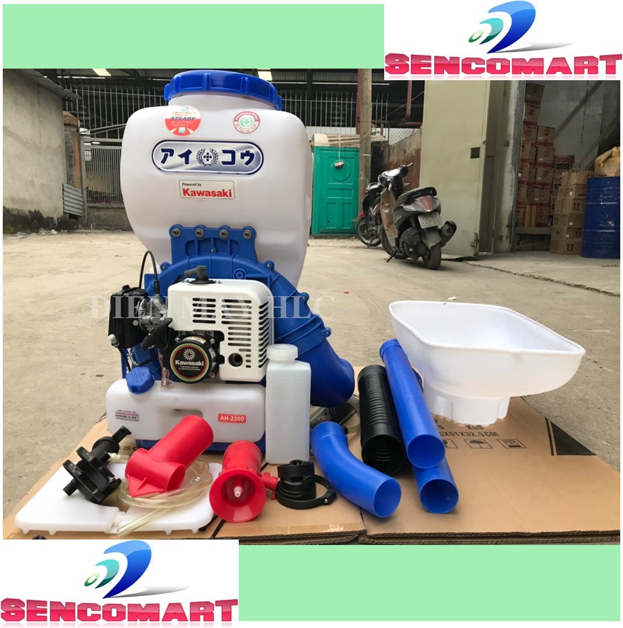 Máy Máy xạ phân Kawasaki AH2300, máy phun vôi bột, máy phun hạt nước xuất xứ Nhật Bản